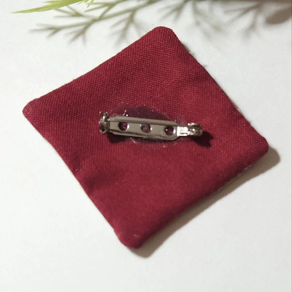Vintage Handmade Square Leaf Design Clothes Brooch